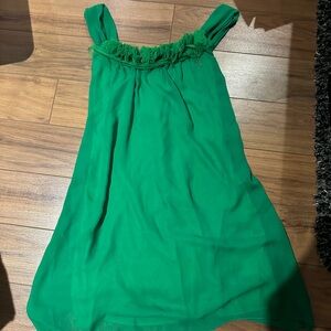 Green Sleeveless mini Dress